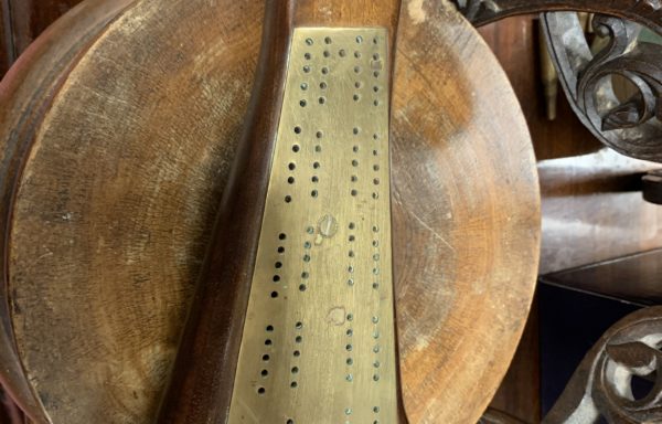 trench art rifle stock cribbage board for sale