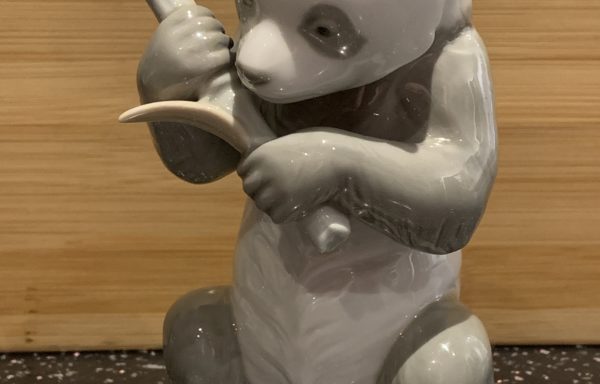 Nao by Lladro panda bear eating bamboo for sale