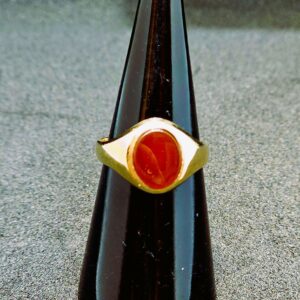 Red Carnelian Signet Ring