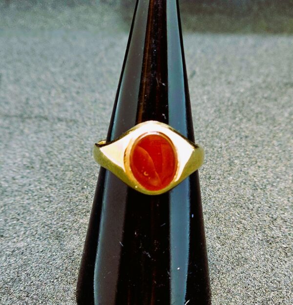 Red Carnelian Signet Ring