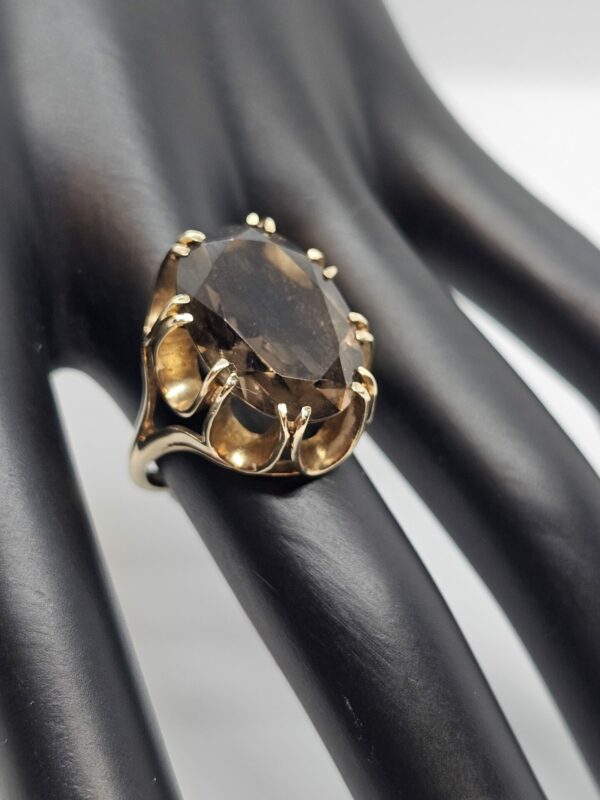 Smokey Amber Gold Ring