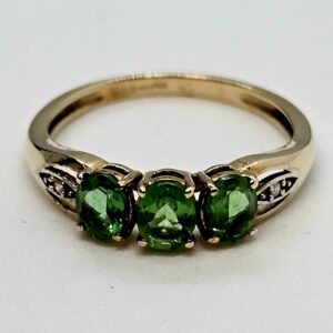 Peridot Trilogy Gold Ring