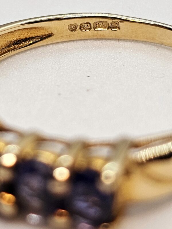Gold 5-stone Amethyst Eternity Ring - Image 4