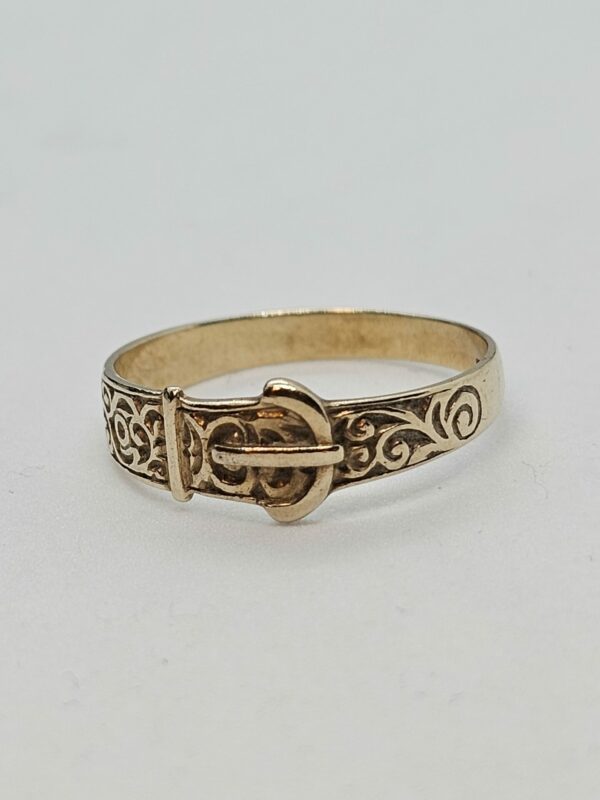 Gold Celtic Buckle Ring - Image 4