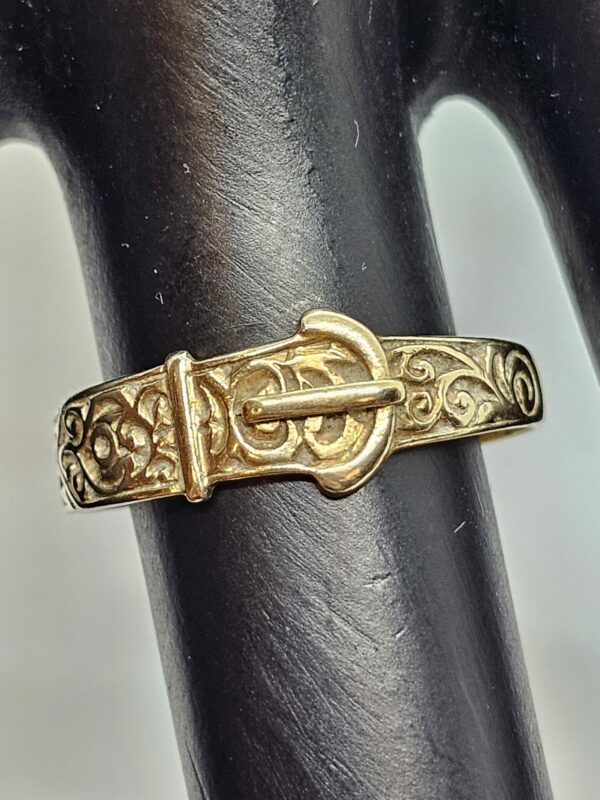 Gold Celtic Buckle Ring