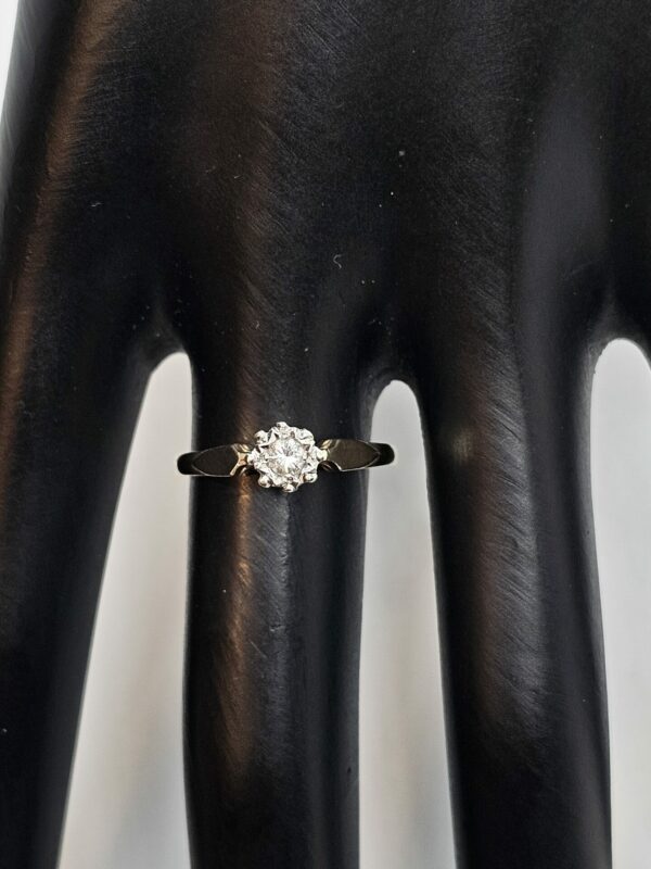 Gold Solitaire Diamond Ring - Image 4