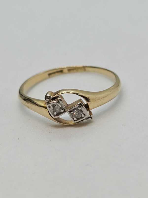 Dainty Duo Diamond Ring - Image 3