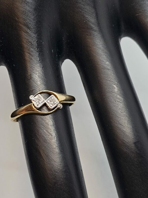 Dainty Duo Diamond Ring
