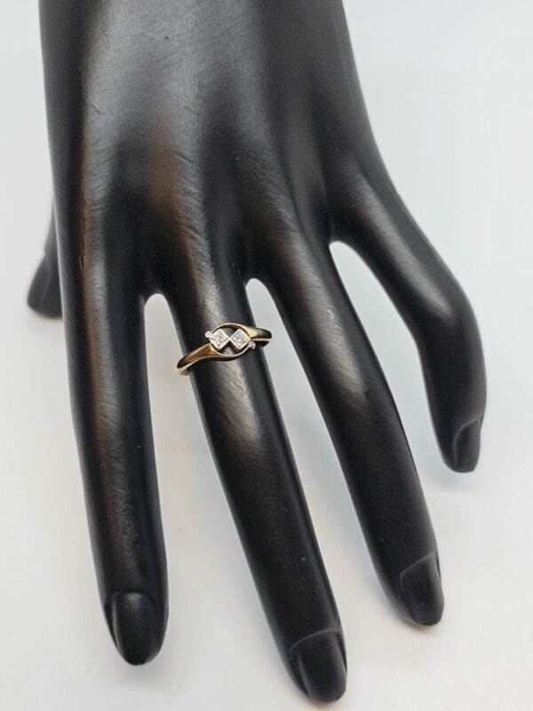 Dainty Duo Diamond Ring - Image 4