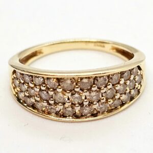 Champagne Diamond Cluster Ring