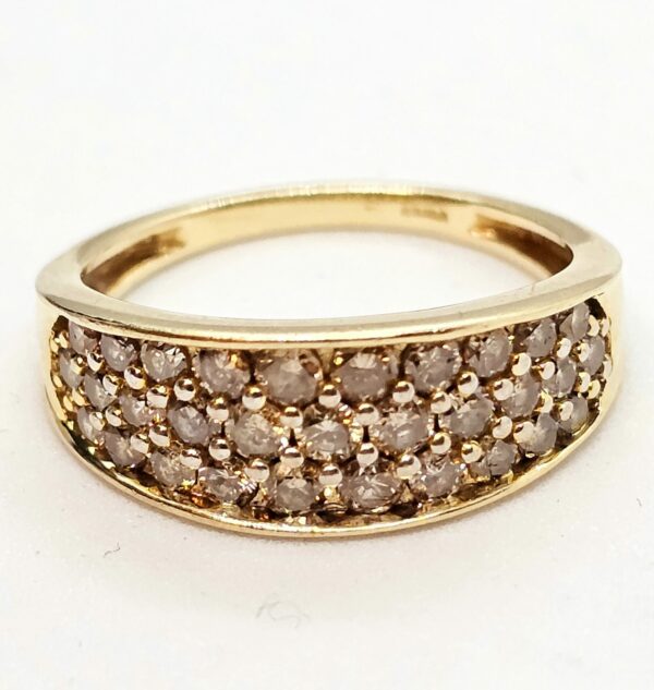Champagne Diamond Cluster Ring
