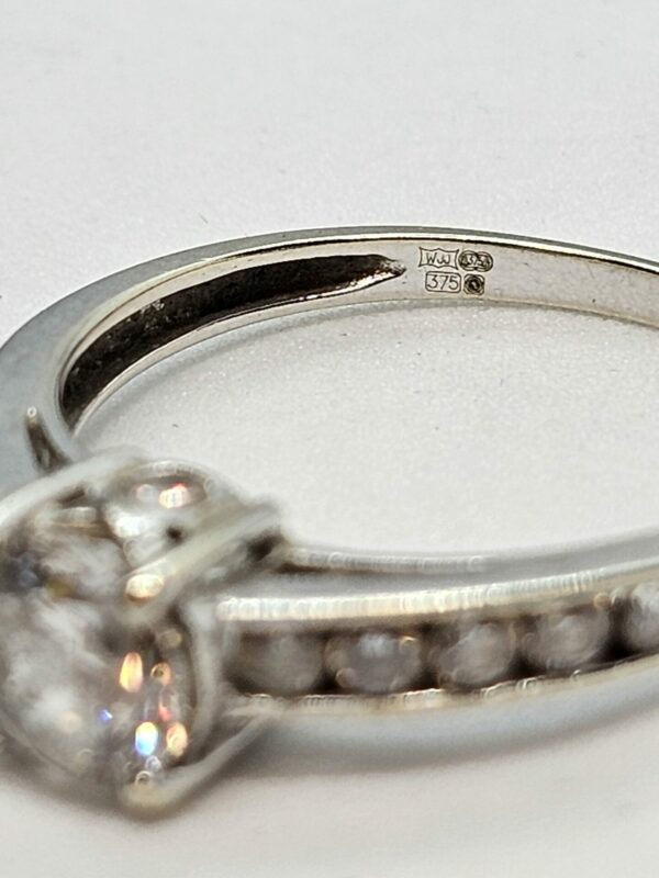 White Gold Cz Dress Ring - Image 5