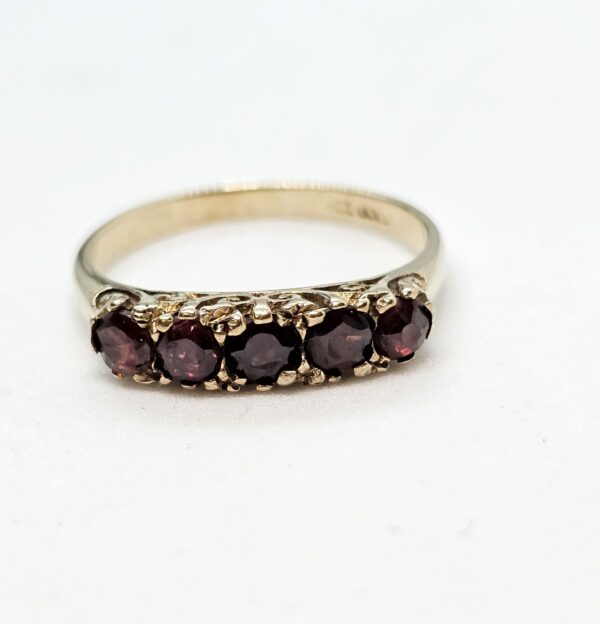 Garnet Half Eternity Ring - Image 3