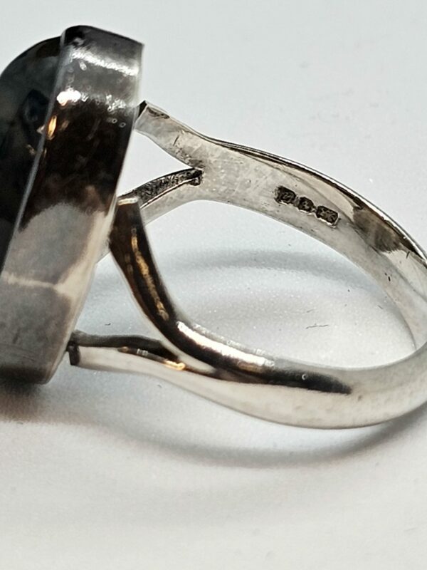 Moss Agate Silver Ring - Image 4