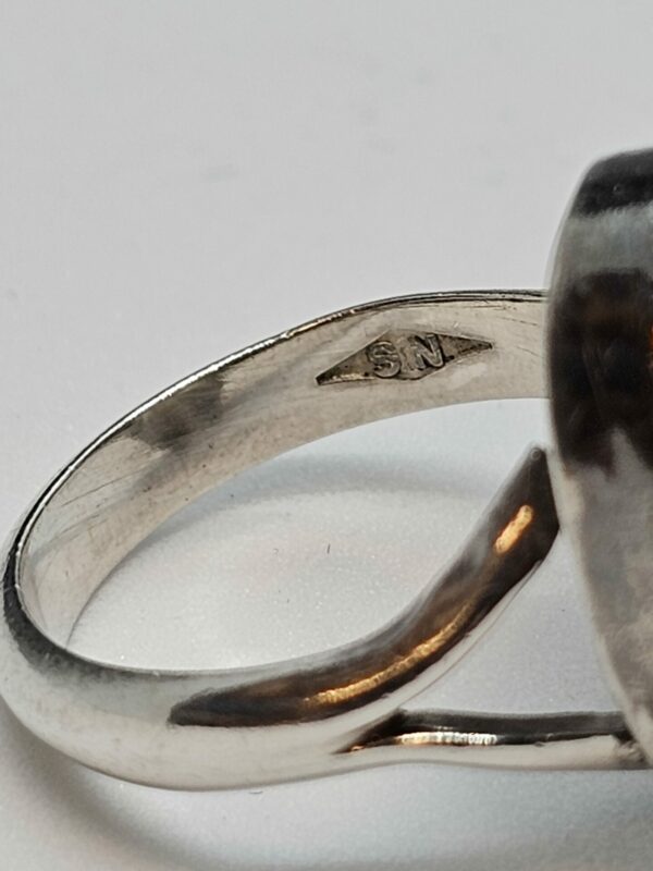 Moss Agate Silver Ring - Image 3