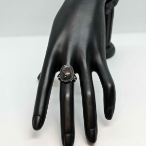 Moss Agate Silver Ring