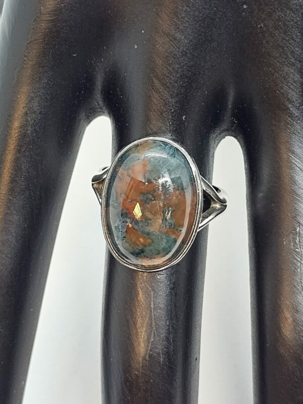 Moss Agate Silver Ring - Image 2