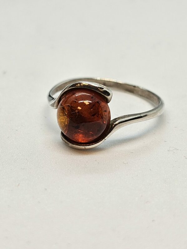 Amber Silver Ring - Image 4