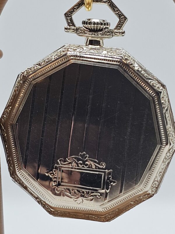 Elgin 14k Solid White Gold Pocket watch - Image 2