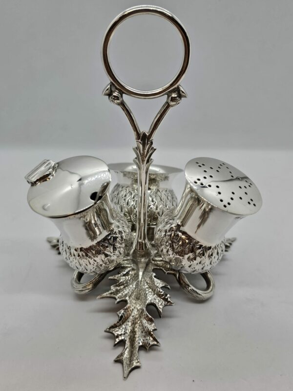 Sterling Silver Fenton Bros Cruet Set - Image 3
