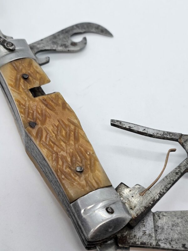 Vintage Japanese Antler Handle 5 piece Pocket Knife - Image 8