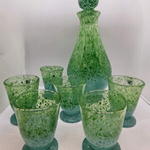 Monart Decanter and 6 Glasses