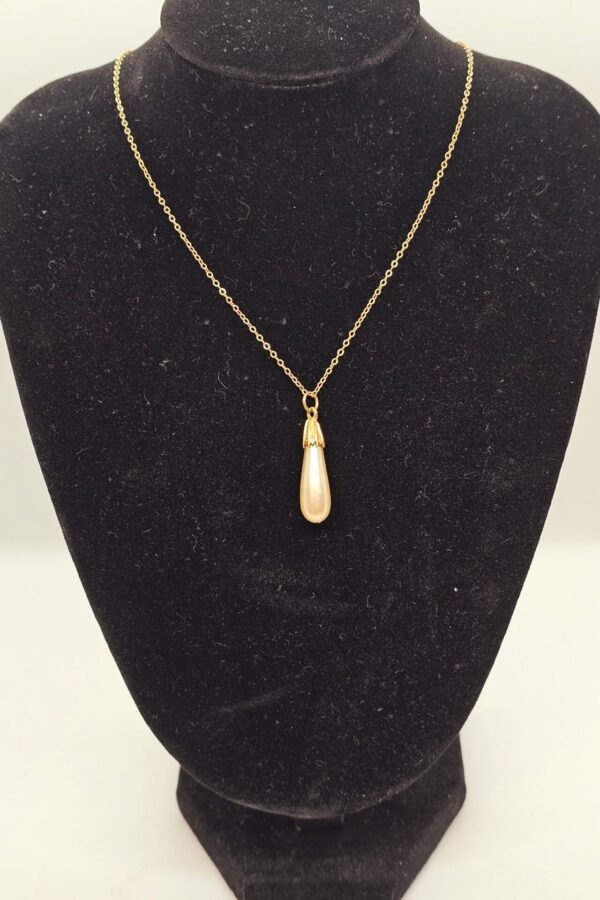Tear Pearl Gold Necklace - Image 2