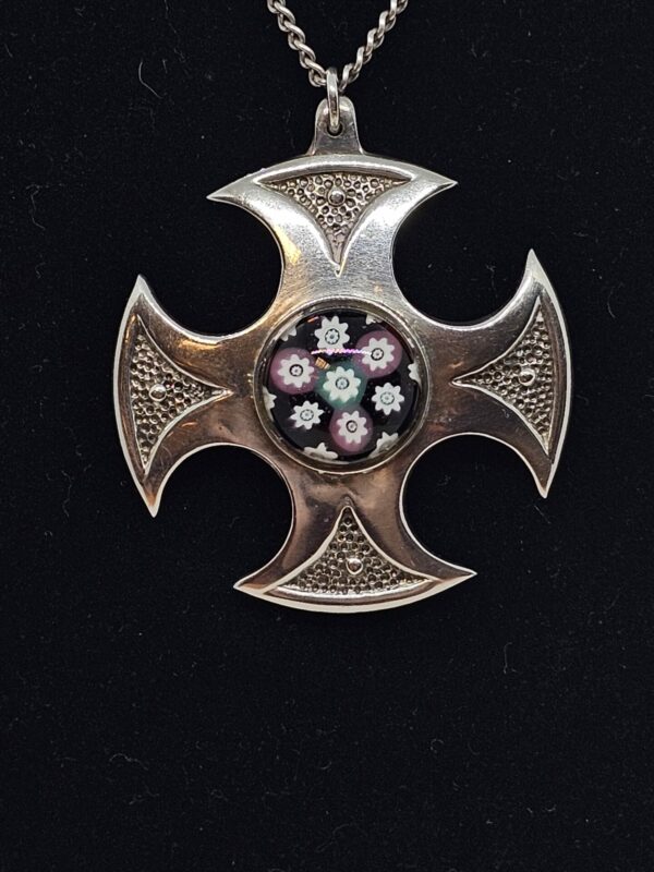 Caithness Glass Maltese Cross Pendant and Chain - Image 3
