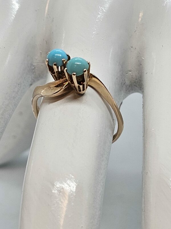 Turquoise Gold Ring - Image 3