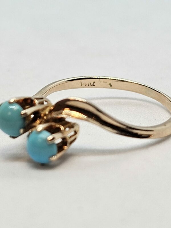 Turquoise Gold Ring - Image 2