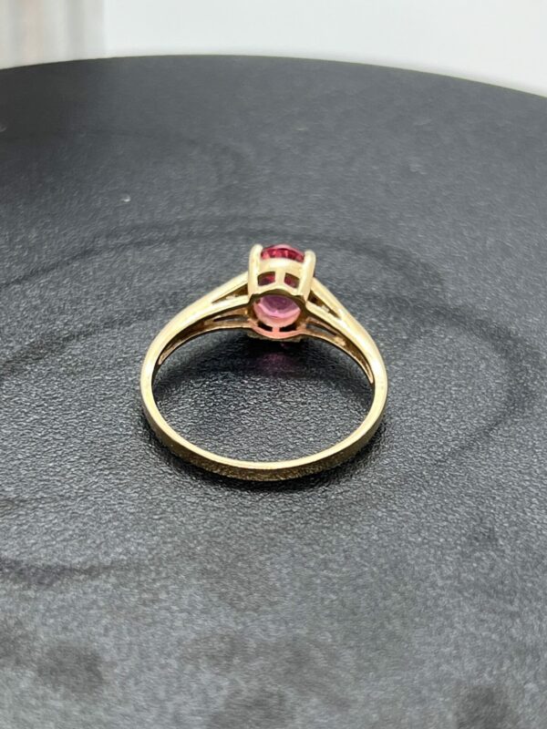 Pink topaz and 9ct gold ladies ring - Image 6