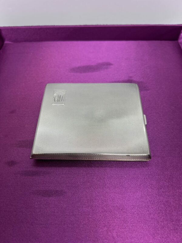 Solid silver cigarette business card case 1913