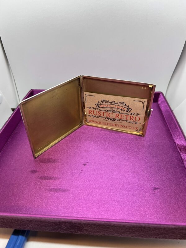 Solid silver cigarette business card case 1913 - Image 3