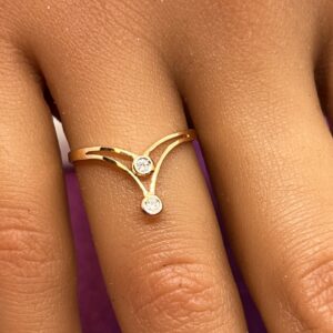 18ct gold and diamond ladies ring