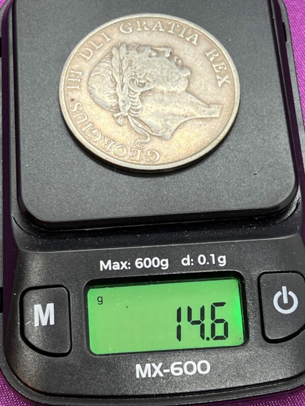 George III 3 shilling shill silver bank token coin - Image 3