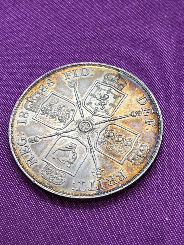 1888 queen Victoria double florin rare - Image 2