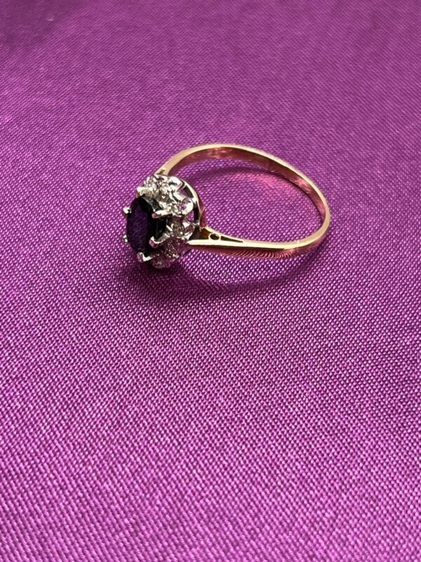 18ct gold sapphire and diamond ladies ring - Image 3