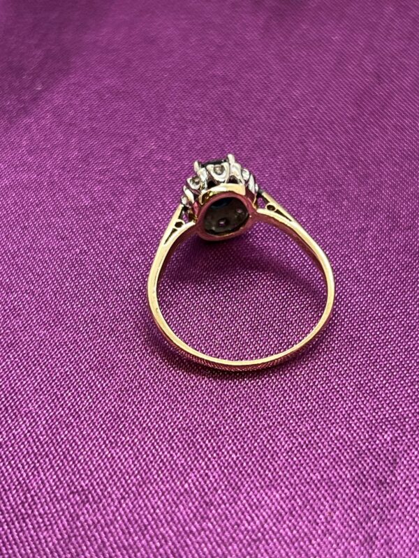 18ct gold sapphire and diamond ladies ring - Image 4