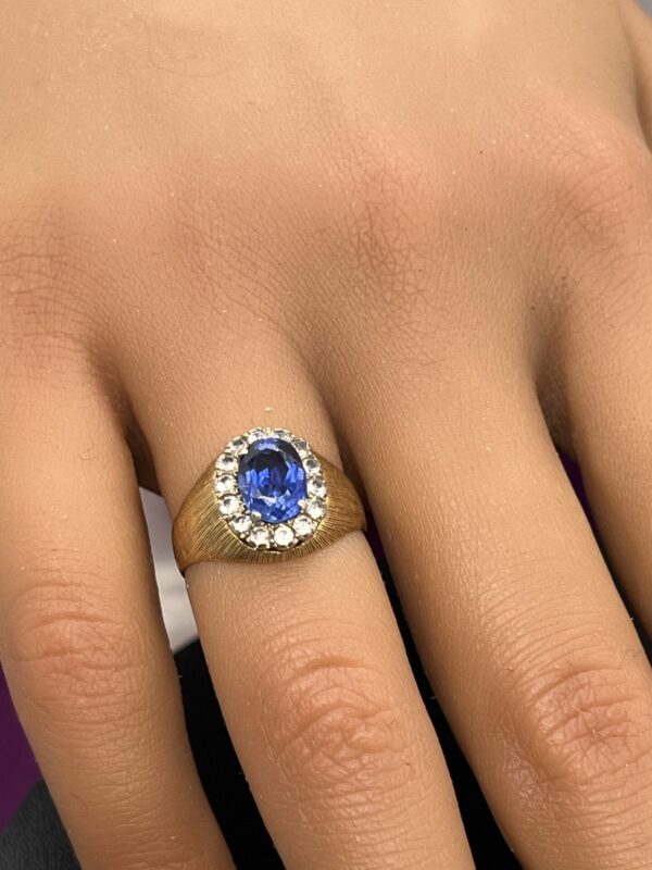18ct gold and sapphire ring unisex