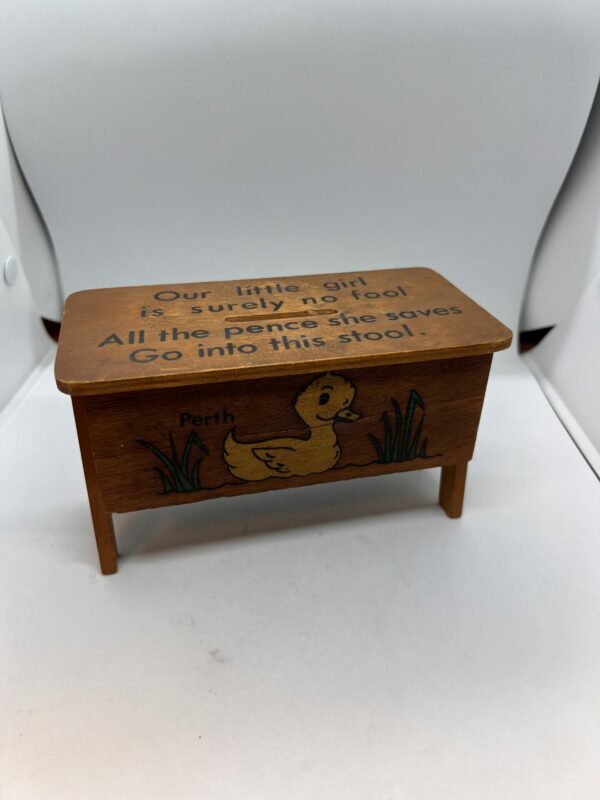 Vintage wooden money box Childs