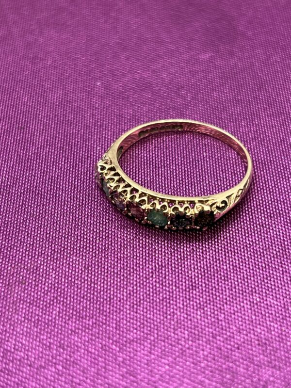 9ct gold DEAREST ladies ring - Image 3