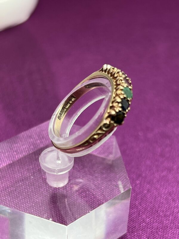 9ct gold DEAREST ladies ring - Image 6