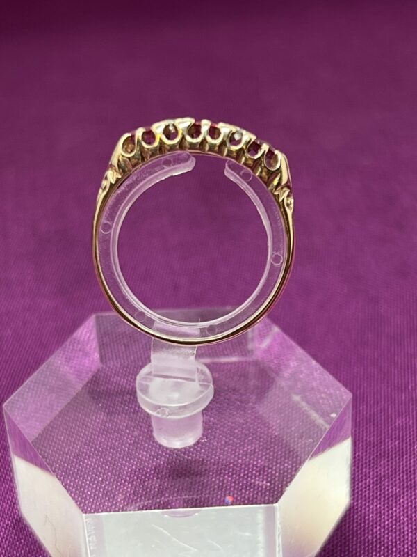 Vintage ruby and diamond set ladies ring - Image 4