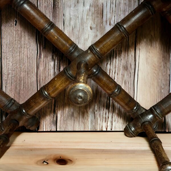 French bamboo wooden coat and hat rack - Image 5
