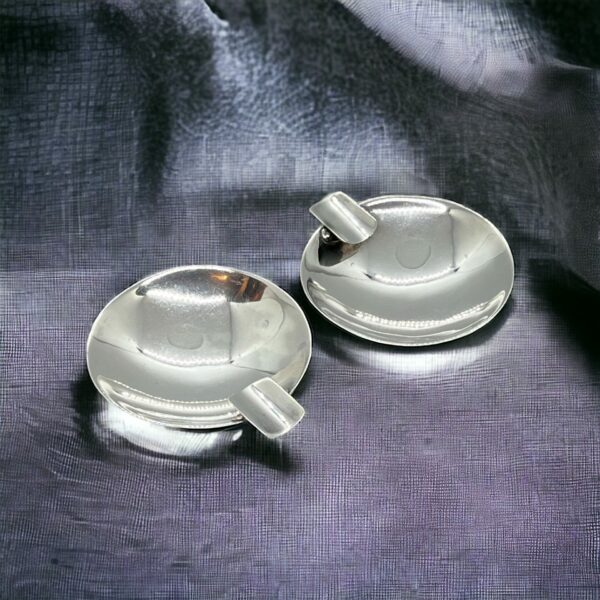 Shetland silver hallmarked ashtrays pair
