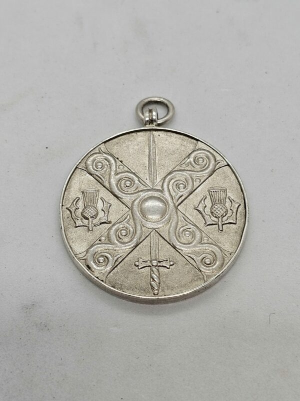 Scottish Targe Style Silver Medallion