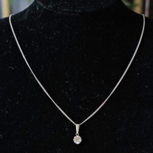 Silver Solitaire Necklace