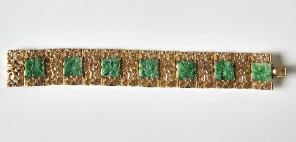 14k Gold and Jade Bracelet - Image 4