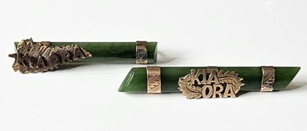 Nephrite Kia Ora Brooches - Image 2