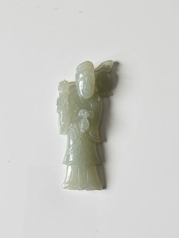 Pale Jade Carved Figure - Image 4